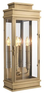 Casa Padrino lampada da parete ottone antico 23 x 13 x H. 58 cm - mobili da salotto di lusso
