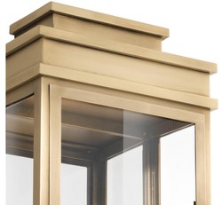 Casa Padrino lampada da parete ottone antico 23 x 13 x H. 58 cm - mobili da salotto di lusso