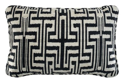 Casa Padrino Décoratif Coussin Designer Noir / Beige 60 x H. 40 cm - collection de luxe