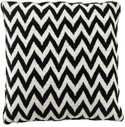 Casa Padrino decorativa almohada de lujo negro / beige 75 x H. 75 cm - Colección de Diseño