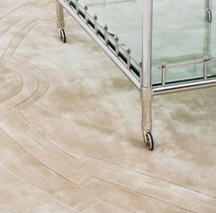 Casa Padrino Luxus Designer Teppich Beige Durchmesser 280 cm - Limited Edition