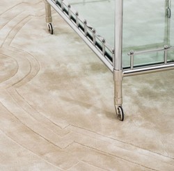 Casa Padrino Luxury Designer Carpet Beige Diameter 280 cm - Limited Edition