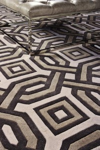 Casa Padrino alfombra de diseño en lana de Nueva Zelanda 200 x 300 cm - lujo sala de alfombra