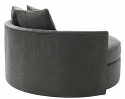 Casa Padrino sofá de diseño gris oscuro 157 x 148 x H. 90 cm - sofá redondo de lujo