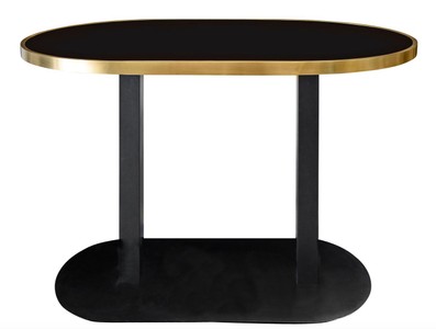 Casa Padrino table à manger de luxe noir / or 110 x 70 x H. 76 cm - meubles de salle à manger design