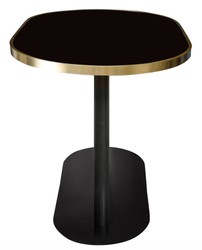 Casa Padrino mesa de comedor de lujo negro / oro 110 x 70 x H. 76 cm - muebles de comedor de diseño