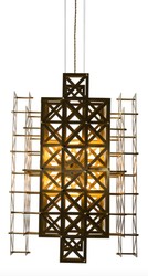 Casa Padrino designer pendant lamp brass 45 x 45 x H. 60 cm - Hotel Furniture