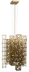 Casa Padrino designer pendant lamp brass 45 x 45 x H. 60 cm - Hotel Furniture