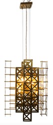 Casa Padrino designer pendant lamp brass 45 x 45 x H. 60 cm - Hotel Furniture