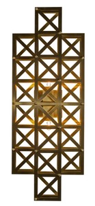 Casa Padrino Designer Wandleuchte Messing 22 x 14 x H. 57 cm - Hotel Möbel