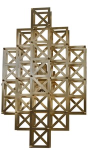 Casa Padrino Designer Wandleuchte Messing 36 x 18 x H. 57 cm - Hotel Möbel