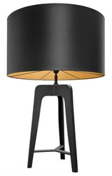 Casa Padrino lampe de table design noir mat 60,5 x H. 91 cm - mobilier de restaurant d'hôtel