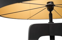 Casa Padrino lampe de table design noir mat 60,5 x H. 91 cm - mobilier de restaurant d'hôtel