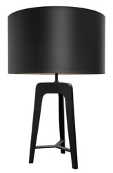 Casa Padrino lampe de table design noir mat 60,5 x H. 91 cm - mobilier de restaurant d'hôtel