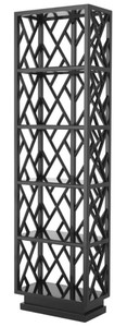 Casa Padrino estantería de lujo con mueble piano negro de 65 x 34 x H. 226 cm - muebles de sala