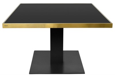 Casa Padrino table à manger design noir / or 120 x 120 x H. 76 cm - meubles de salle à manger de luxe