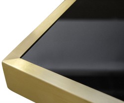 Casa Padrino table à manger design noir / or 120 x 120 x H. 76 cm - meubles de salle à manger de luxe
