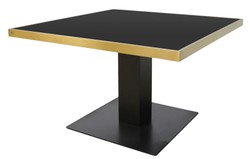 Casa Padrino table à manger design noir / or 120 x 120 x H. 76 cm - meubles de salle à manger de luxe