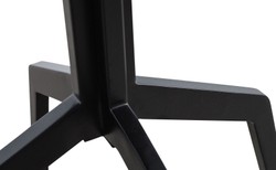 Casa Padrino mesa de comedor de lujo negra 80 x H. 76 cm - Muebles de Comedor