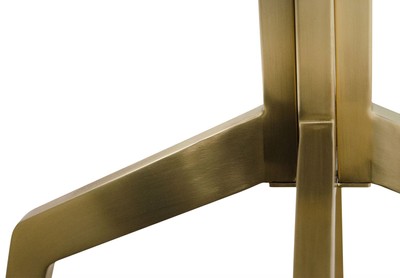 Casa Padrino Luxus Esstisch Gold / Schwarz 80 x H. 76 cm - Esszimmermöbel