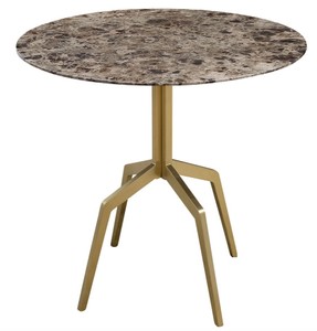 Casa Padrino table de salle à manger de luxe or / noir 80 x H. 76 cm - Meubles de Salle à Manger
