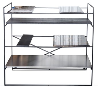 Casa Padrino Luxus Wohnzimmerschrank Schwarz 110 x 45 x H. 100,5 cm - Designer Regalschrank