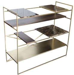 Casa Padrino mueble de sala de estar de lujo dorado 110 x 45 x H. 100,5 cm - armario de diseño