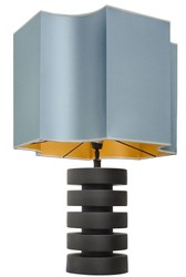 Casa Padrino lampe de table de luxe noir mat / turquoise 55 x H. 78 cm - qualité luxe