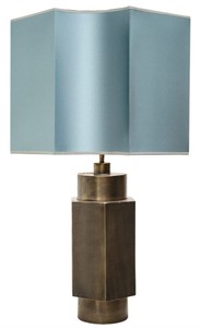 Casa Padrino lampe de table de luxe noir mat / turquoise 55 x H. 89 cm - qualité luxe