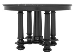 Casa Padrino table de salon d'hôtel de luxe en noir avec plaque en marbre noir 120,5 x H. 78 cm - qualité luxe