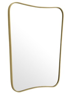 Casa Padrino Luxus Spiegel Messing 59 x H. 76,5 cm - Designer Wandspiegel