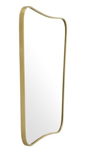 Casa Padrino Luxus Spiegel Messing 59 x H. 76,5 cm - Designer Wandspiegel
