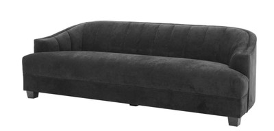Casa Padrino sofá de la sala de estar de lujo en negro 230 x 90 x H. 75 cm - muebles de lujo