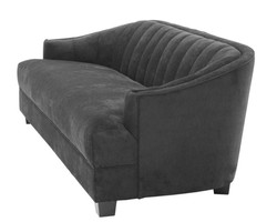 Casa Padrino sofá de la sala de estar de lujo en negro 230 x 90 x H. 75 cm - muebles de lujo