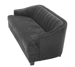 Casa Padrino sofá de la sala de estar de lujo en negro 230 x 90 x H. 75 cm - muebles de lujo
