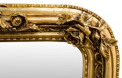 Casa Padrino Antique Style Wall Mirror Gold 142 x H. 100 cm - Baroque Furniture