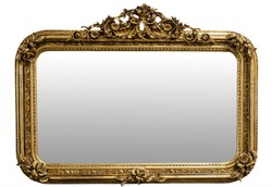 Casa Padrino Antique Style Wall Mirror Gold 142 x H. 100 cm - Baroque Furniture