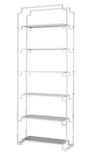 Casa Padrino estantería de la sala de estar plata 90 x 32 x H. 230 cm - Muebles de Lujo