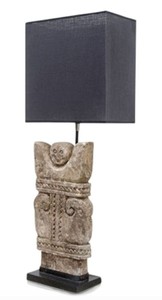 Casa Padrino lampe de table de luxe avec abat-jour bleu foncé 30 x 15 x H. 78 cm - Edition Limitée