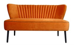 Casa Padrino sofá de la sala de estar de lujo naranja 129 x 75 x H. 73,5 cm - Muebles de Diseño