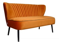 Casa Padrino sofá de la sala de estar de lujo naranja 129 x 75 x H. 73,5 cm - Muebles de Diseño