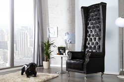 Casa Padrino Baroque Throne Armchair Black - Throne chair