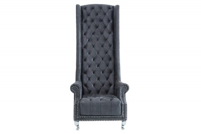 Casa Padrino Baroque throne chair antique gray - Throne chair Casa Padrino Baroque throne chair antique gray - Throne chair