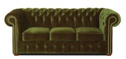 Casa Padrino Chesterfield Divano a 3 Posti Verde Scuro 200 x 90 x H. 78 cm - Qualità di Lusso