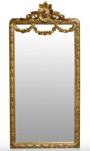 Casa Padrino Baroque Mirror Gold 120 x H. 242 cm - Baroque Wall Mirror