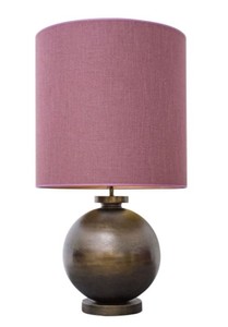 Casa Padrino lampe de table de luxe en bronze antique avec abat-jour rose vieux 50 x H. 93 cm - Hôtel Restaurant Meuble