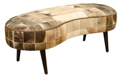 Casa Padrino banc de luxe avec peau de vache 130 x 60 x H. 50 cm - Mobilier Design Casa Padrino banc de luxe avec peau de vache 130 x 60 x H. 50 cm - Mobilier Design