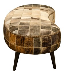 Casa Padrino banc de luxe avec peau de vache 130 x 60 x H. 50 cm - Mobilier Design Casa Padrino banc de luxe avec peau de vache 130 x 60 x H. 50 cm - Mobilier Design