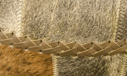Casa Padrino banc de luxe avec peau de vache 130 x 60 x H. 50 cm - Mobilier Design