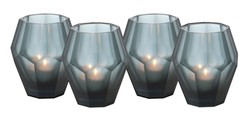 Casa Padrino set di supporto per tealight di 4 blu 8,5 x H. 10 cm - Qualità di Lusso
